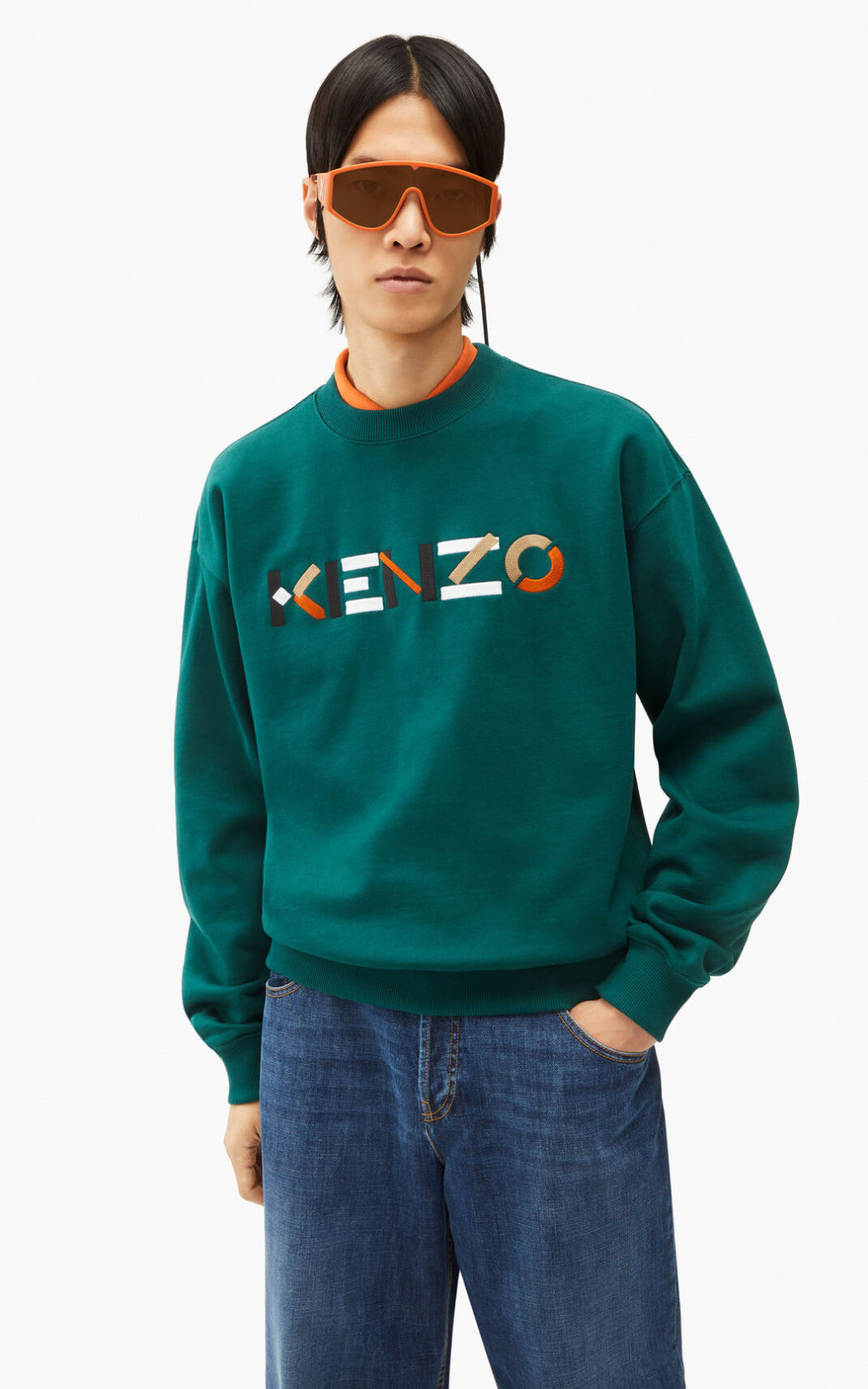 Sudadera Kenzo Logo oversized multicoloured Hombre Azules - SKU.7221089